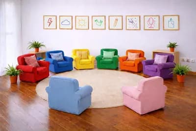 Educación Emocional,… “¿Un espacio sensorial para niños creado con sofás infantiles de colores?”…